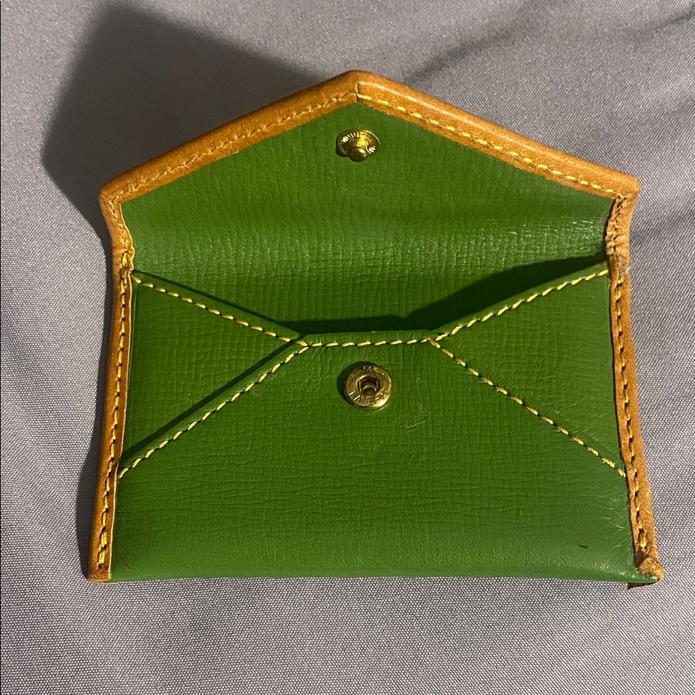 Dooney & Bourke Green and Brown Card Holder - Picture 2 of 2